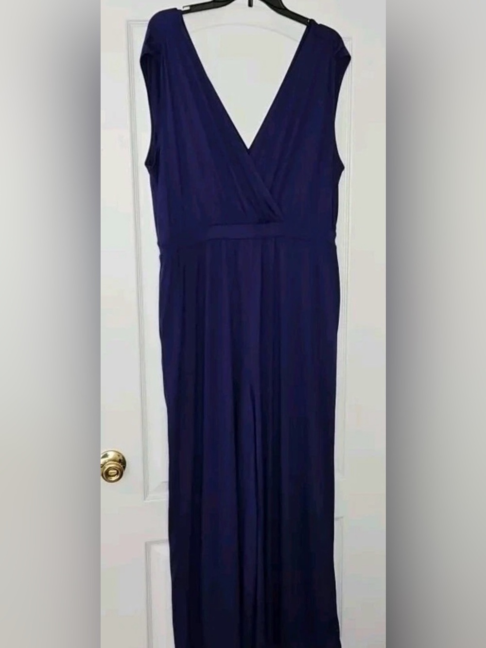 Sleeveless Navy Wide Leg Jumpsuit NWT XL